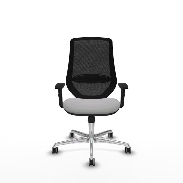 PIQUERAS Y CRESPO Silla de oficina Mardos con Mecanismo Sincro Gris claro y Negro