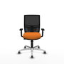 PIQUERAS Y CRESPO Silla de oficina Yunquera con mecanismo Sincro/Traslack Naranja/Negro
