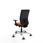 PIQUERAS Y CRESPO Silla de oficina Yunquera con mecanismo Sincro/Traslack Naranja/Negro