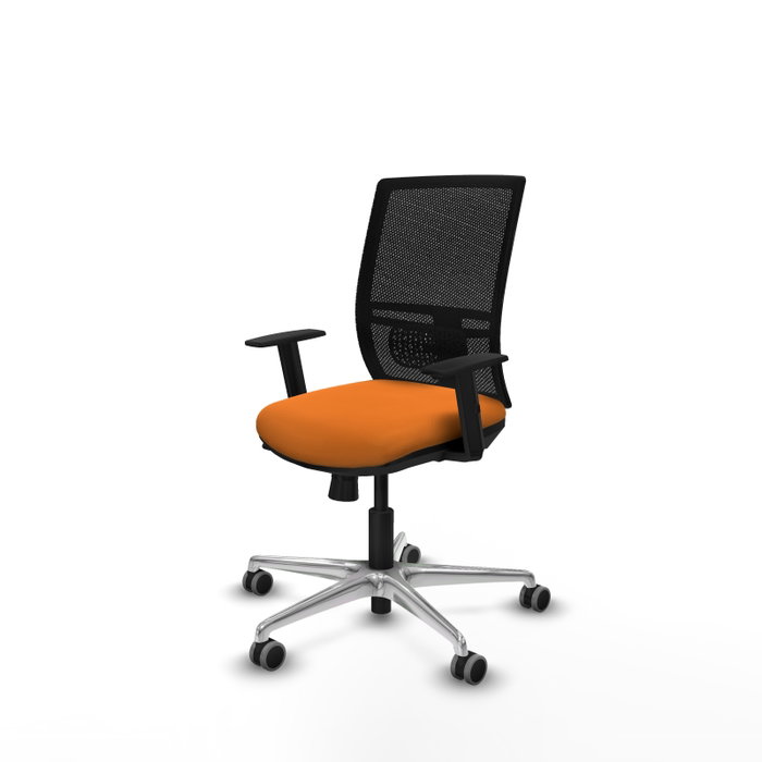 PIQUERAS Y CRESPO Silla de oficina Yunquera con mecanismo Sincro/Traslack Naranja/Negro PIQUERAS Y CRESPO Silla de oficina Yunquera con mecanismo Sincro/Traslack Naranja/Negro