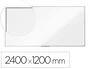 NOBO Pizarra blanca magnética de acero lacado 240x120 cm