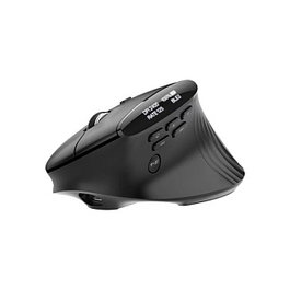 Acer Smart Fit Ratón Vertical Ergonómico Inalámbrico Bluetooth 5.0 y RF 2.4 GHz, 10 Botones, 8000 DPI, Color Negro, Para Mano Derecha