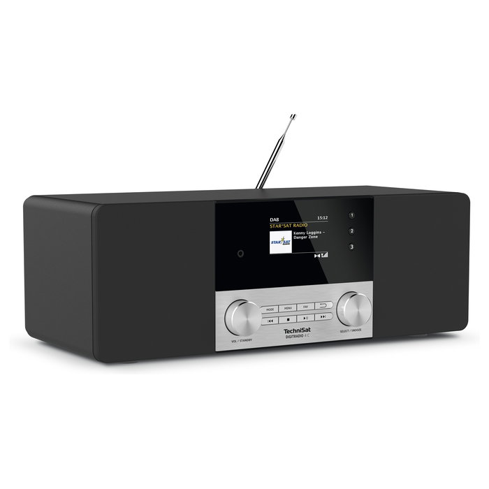 TechniSat DIGITRADIO 4 C Sintonizador DAB+ y FM con Bluetooth, Negro y Plata