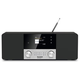 TechniSat DigitRadio 4 C - Radio digital DAB+ FM Bluetooth color negro/plata con pantalla TFT de 2.8", mando a distancia, 20 W, función despertador