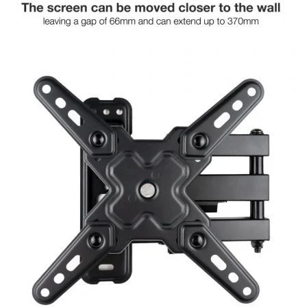 TooQ Soporte Pared TV Extensible Giratorio Inclinable LP1345TN-B para Pantallas 13-43" hasta 20kg Negro