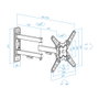 Tooq Soporte de Pared Articulado LP1345TN-B para Pantallas 13-43 Pulgadas