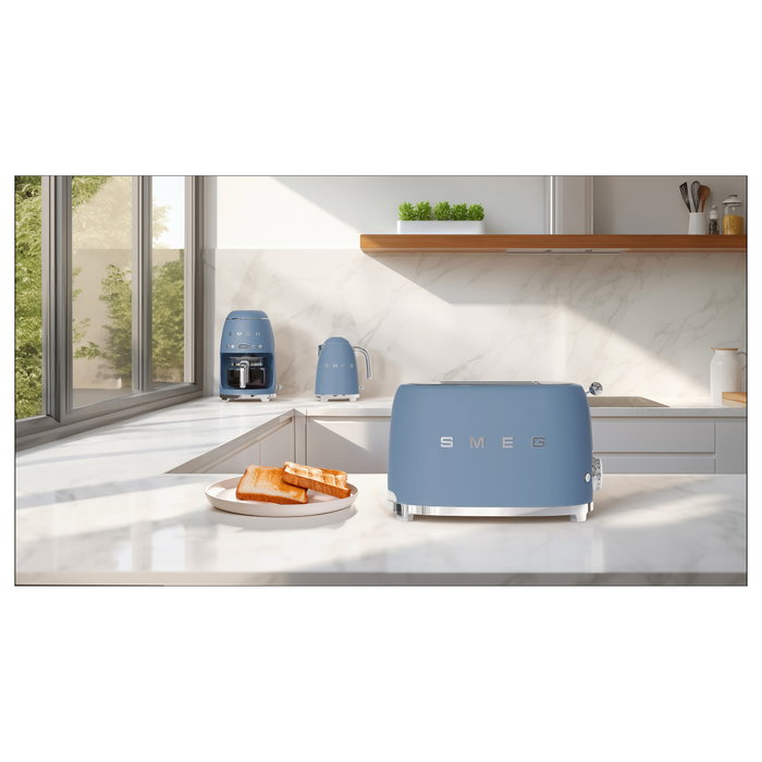 Smeg TSF01SBMEU Tostadora 2 Rebanadas, Storm Blue