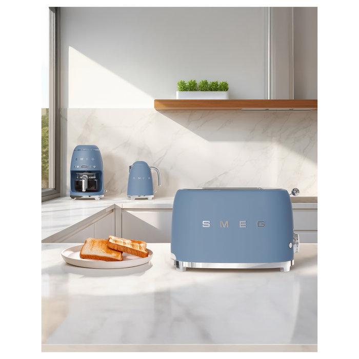 Smeg TSF01SBMEU Tostadora 2 Rebanadas, Storm Blue