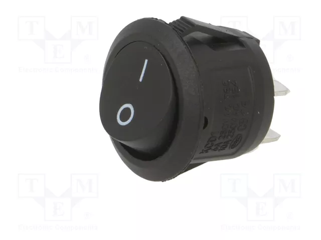ORNO Interruptor Rocker SPST OFF-ON Negro