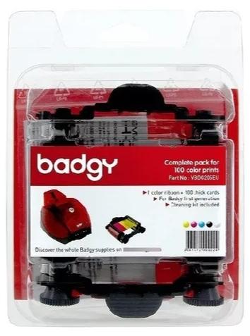 Badgy Cinta de Color YMCKO para 100 Impresiones CBGR0100C