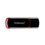 Intenso Pendrive USB 64GB USB 2.0 con Tapa - Lectura 28 MB/s, Negro y Rojo