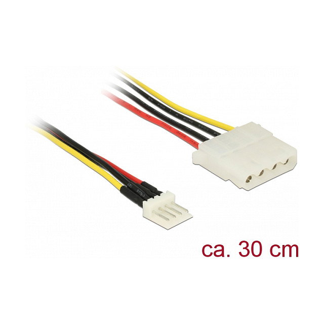 DeLOCK Cable de alimentación interno Floppy 4 pin a Molex 4 pin 30 cm
