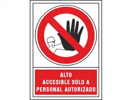Syssa Señal de Prohibición de Acceso Solo a Personal Autorizado en PVC 245x345 mm
