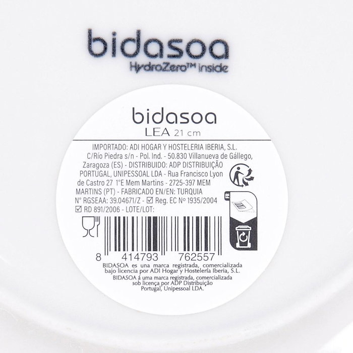 Plato Postre Porcelana Lea Hydrozero Bidasoa 21 cm