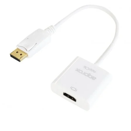 Approx Adaptador DisplayPort a HDMI, Resolución 1200p, Blanco Approx Adaptador DisplayPort a HDMI, Resolución 1200p, Blanco