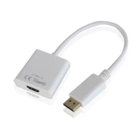 Approx Adaptador DisplayPort a HDMI, Resolución 1200p, Blanco Approx Adaptador DisplayPort a HDMI, Resolución 1200p, Blanco