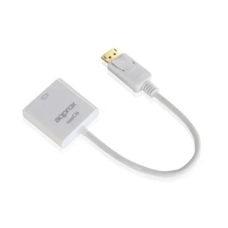 Approx Adaptador DisplayPort a HDMI, Resolución 1200p, Blanco Approx Adaptador DisplayPort a HDMI, Resolución 1200p, Blanco
