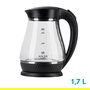 Adler Hervidor de Cristal 1.7L 2200W - Hervidor Eléctrico de Agua con Capacidad 1.7 Litros y 2200W de Potencia