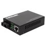 Intellinet 508544 Gigabit Media Converter SC Multimode 850 nm, 1 Puerto RJ-45, 2 Puertos Fibra SC, 550 m, Full-Duplex, IEEE 802.3, para Cable Cat5e UTP/STP, Carcasa de Metal