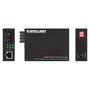 Intellinet 508544 Gigabit Media Converter SC Multimode 850 nm, 1 Puerto RJ-45, 2 Puertos Fibra SC, 550 m, Full-Duplex, IEEE 802.3, para Cable Cat5e UTP/STP, Carcasa de Metal