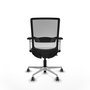 PIQUERAS Y CRESPO Silla de oficina Haches con mecanismo Sincro/Traslack, Negro y Blanco