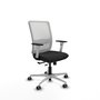PIQUERAS Y CRESPO Silla de oficina Haches con mecanismo Sincro/Traslack, Negro y Blanco