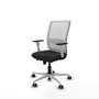 PIQUERAS Y CRESPO Silla de oficina Haches con mecanismo Sincro/Traslack, Negro y Blanco