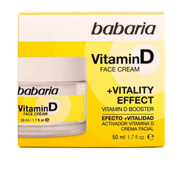 Babaria Crema Facial Hidratante con Vitamina D, Vitalidad y Luminosidad, 50 ml