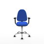 PIQUERAS Y CRESPO Silla de oficina Aýna Azul con Brazos 2D