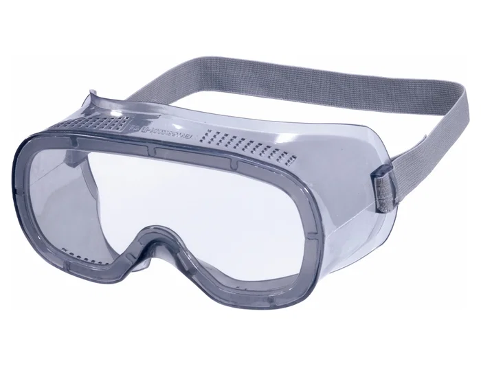 Deltaplus Gafas de Protección Panorámicas PVC Montura Flexible Ventilación Directa Talla Ajustable Color Gris EN166:1B/B ANSI-ISEA Z87.1