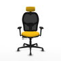 PIQUERAS Y CRESPO Silla de oficina Jorquera con mecanismo Sincro/Traslack, Amarillo/Negro