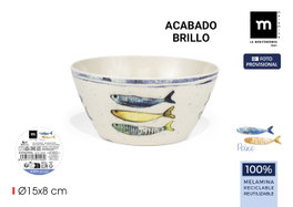 La Mediterranea Bol Mel Brillo Peixe 15x8cm