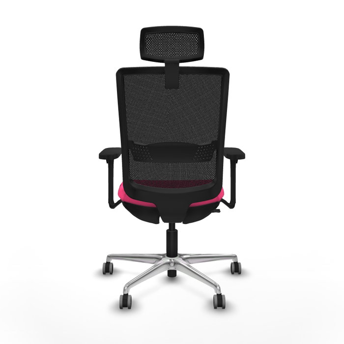PIQUERAS Y CRESPO Silla de oficina Haches Rosa con mecanismo Sincro/Traslack