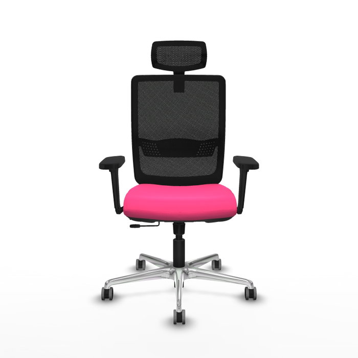PIQUERAS Y CRESPO Silla de oficina Haches Rosa con mecanismo Sincro/Traslack