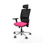 PIQUERAS Y CRESPO Silla de oficina Haches Rosa con mecanismo Sincro/Traslack