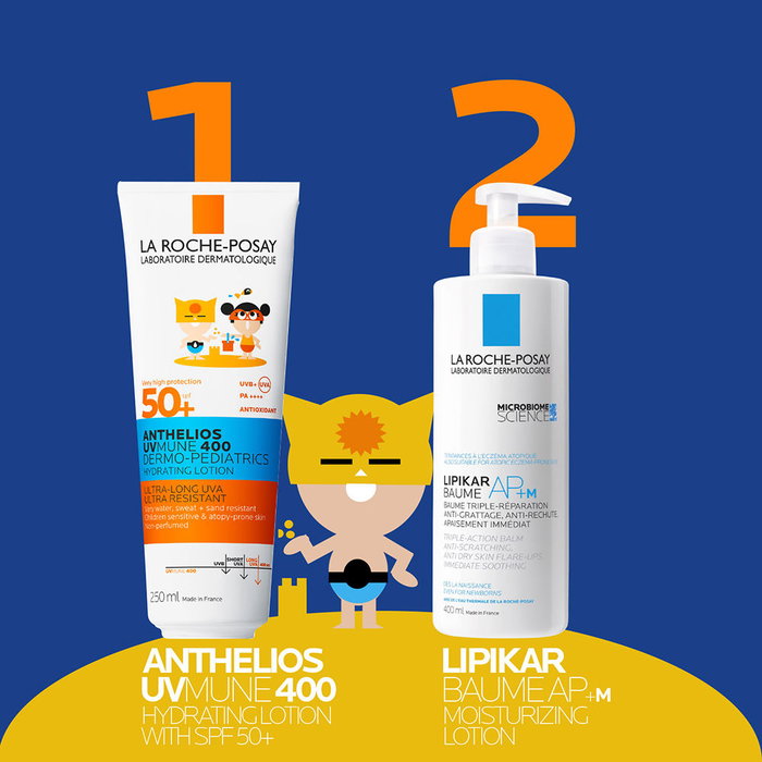 La Roche-Posay Anthelios UV-MUNE 400 Dermopediatrics Leche Protector Solar SPF50+ para Niños y Bebés Piel Sensible 250 ml