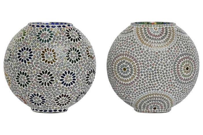 DKD Home Decor Lámpara de sobremesa de cristal Mandala