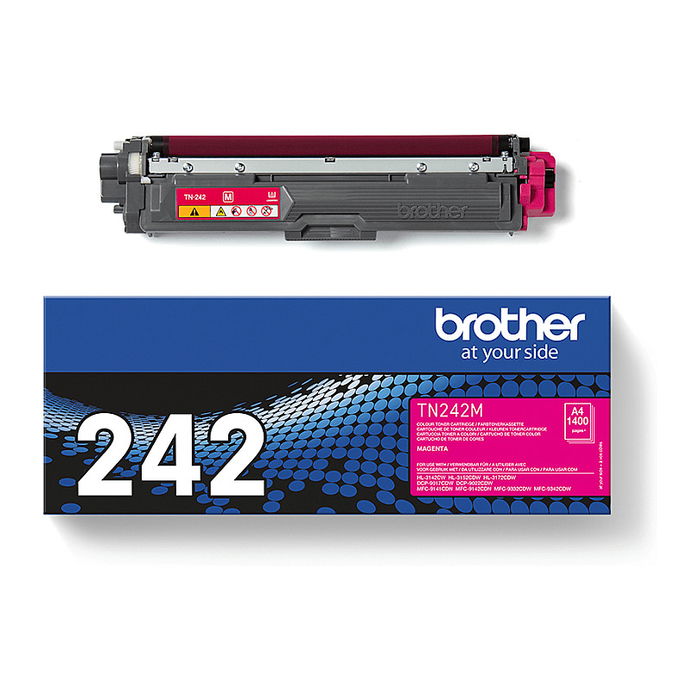Brother TN-242M Tóner Magenta, Rendimiento 1.400 Páginas ISO/IEC 19798