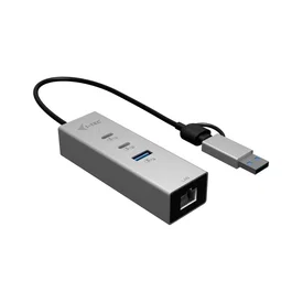 I-tec Hub USB-C/USB-A Metálico con 2x USB-C, 1x USB-A y 2,5G LAN Plata