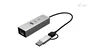 I-tec Hub USB-C/USB-A Metálico con 2x USB-C, 1x USB-A y 2,5G LAN Plata