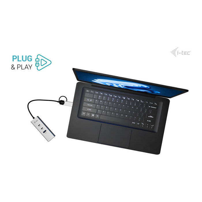 I-Tec USB-C/USB-A Metal Hub 3 2x USB-C Gen1 1x USB-A Gen1 1x 2,5 G LAN