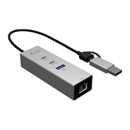 I-Tec USB-C/USB-A Metal Hub 3 2x USB-C Gen1 1x USB-A Gen1 1x 2,5 G LAN