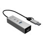 I-Tec USB-C/USB-A Metal Hub 3 2x USB-C Gen1 1x USB-A Gen1 1x 2,5 G LAN