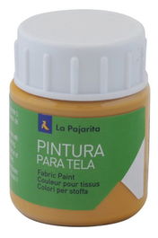 Pintura Para Tela La Pajarita 25 Ml (Bote) Oxido Amarillo T-03 (Set de 6)