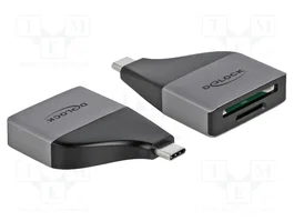 DeLOCK 64117 Lector de tarjetas USB Type-C para SD, MMC y Micro SD - Gris