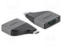 DeLOCK 64117 Lector de tarjetas USB Type-C para SD, MMC y Micro SD - Gris
