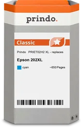 Prindo Classic XL Cartucho de tinta cian compatible con Epson 202XL