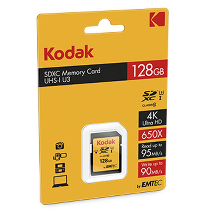 Kodak Tarjeta de memoria 128GB UHS-I U3 V30 Ultra EKMSD128GXC10HPRK
