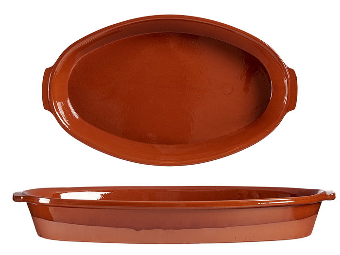 La Dehesa Fuente Oval 53x32 cm Barro Refractario Color Miel (Set de 3)
