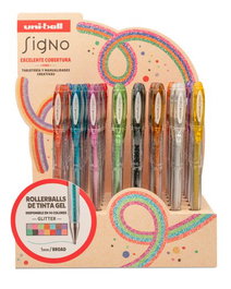 Roller Gel Uni-Ball Signo Sparkling 1,0 (Um-120Sp)  Expositor De 48 (14 Col.)